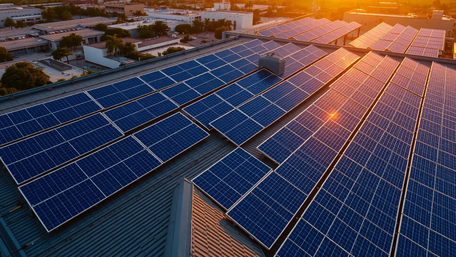 Painéis solares fotovoltaicos sobre telhado residencial na Bahia